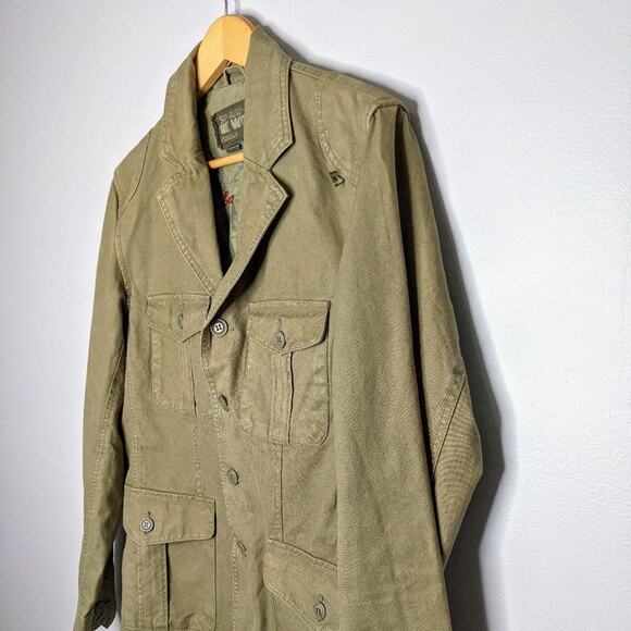 522 Blend Re Work Latino Green Cargo Pocket Jacket - Picture 2 of 9